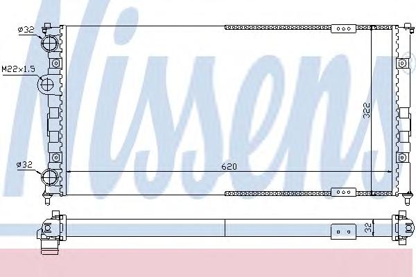Радиатор, охлаждение двигателя NISSENS