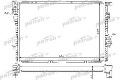 Радиатор, охлаждение двигателя PATRON PRS3388