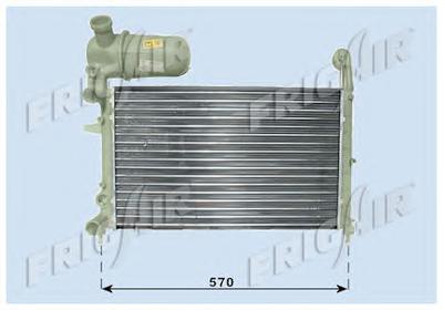 Радиатор, охлаждение двигателя FRIGAIR 01043073