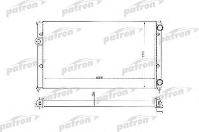 Радиатор, охлаждение двигателя PATRON PRS3369