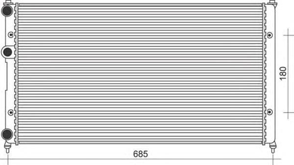 Радиатор, охлаждение двигателя MAGNETI MARELLI