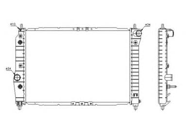 Радиатор, охлаждение двигателя NRF 53639