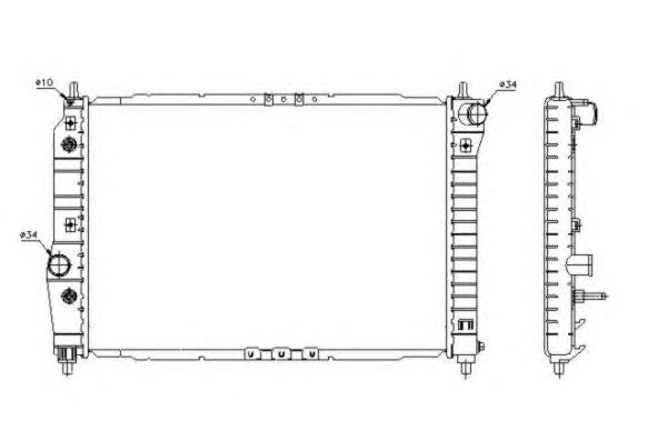 Радиатор, охлаждение двигателя NRF