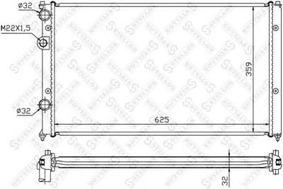 Радиатор, охлаждение двигателя STELLOX 1025199SX