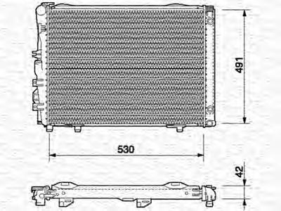 Радиатор, охлаждение двигателя MAGNETI MARELLI 350213541000
