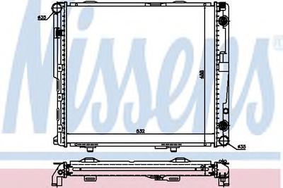 Радиатор, охлаждение двигателя NISSENS 62698A