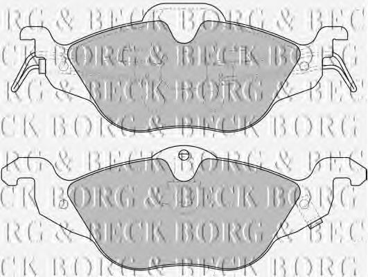 Комплект тормозных колодок, дисковый тормоз BORG & BECK