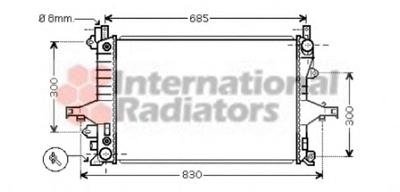 Радиатор, охлаждение двигателя VAN WEZEL 59002115