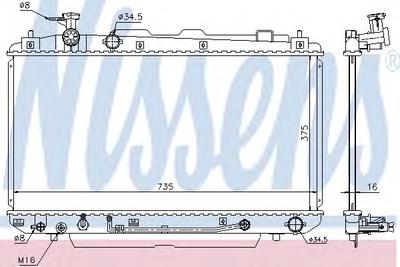Радиатор, охлаждение двигателя NISSENS 646852