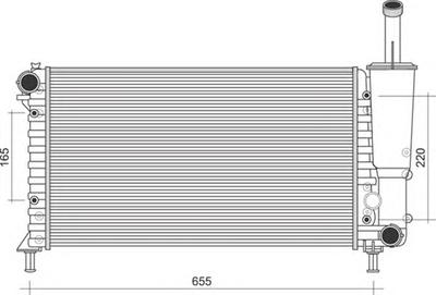 Радиатор, охлаждение двигателя MAGNETI MARELLI 350213892000