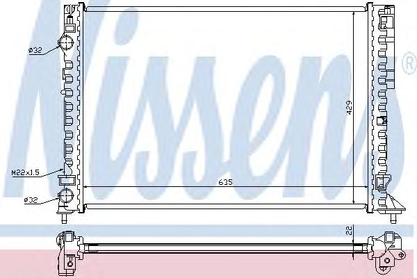 Радиатор, охлаждение двигателя NISSENS