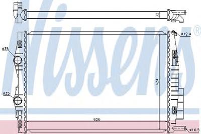 Радиатор, охлаждение двигателя NISSENS 637633