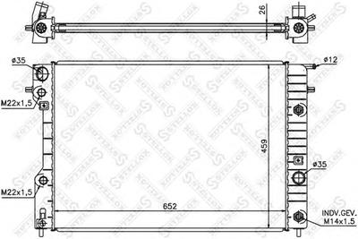 Радиатор, охлаждение двигателя STELLOX 1025065SX