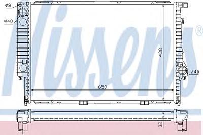 Радиатор, охлаждение двигателя NISSENS 60622A