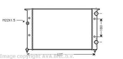 Радиатор, охлаждение двигателя AVA QUALITY COOLING VWA2102