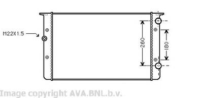 Радиатор, охлаждение двигателя AVA QUALITY COOLING VW2104