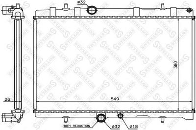 Радиатор, охлаждение двигателя STELLOX 1025077SX