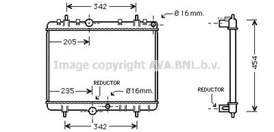 Радиатор, охлаждение двигателя AVA QUALITY COOLING PEA2280