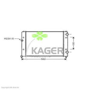 Радиатор, охлаждение двигателя KAGER 311202