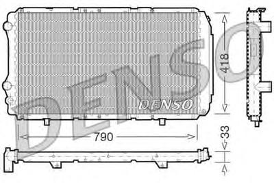 Радиатор, охлаждение двигателя DENSO DRM09076