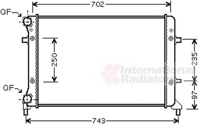 Радиатор, охлаждение двигателя VAN WEZEL 58002205