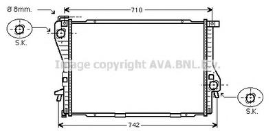 Радиатор, охлаждение двигателя AVA QUALITY COOLING BWA2235