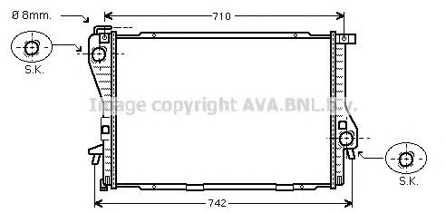 Радиатор, охлаждение двигателя AVA QUALITY COOLING