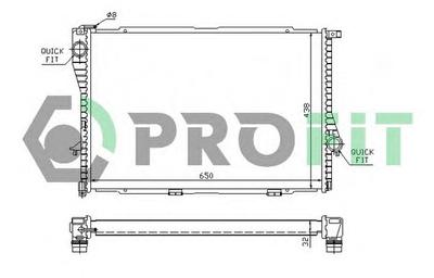 Радиатор, охлаждение двигателя PROFIT PR0071A1
