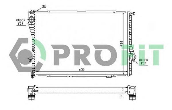 Радиатор, охлаждение двигателя PROFIT