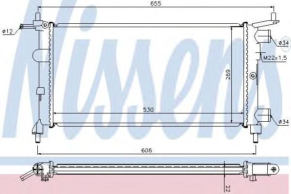 Радиатор, охлаждение двигателя NISSENS