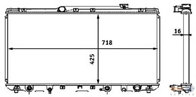 Радиатор, охлаждение двигателя HELLA 8MK376708361
