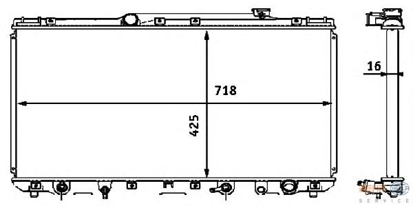 Радиатор, охлаждение двигателя HELLA
