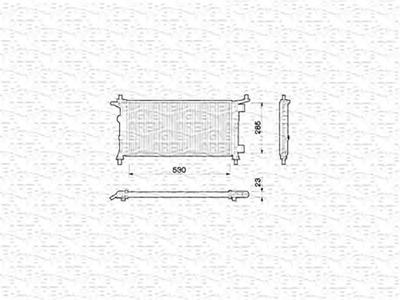 Радиатор, охлаждение двигателя MAGNETI MARELLI 350213776000