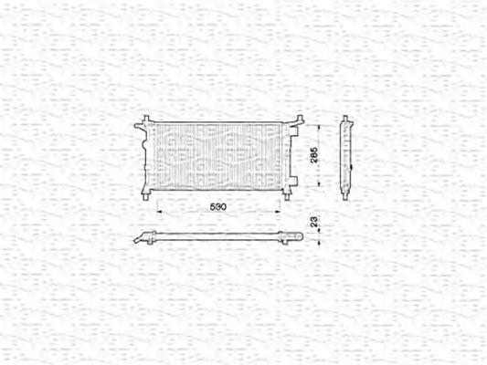 Радиатор, охлаждение двигателя MAGNETI MARELLI