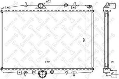 Радиатор, охлаждение двигателя STELLOX 1025229SX