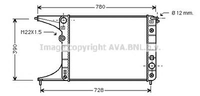 Радиатор, охлаждение двигателя AVA QUALITY COOLING OLA2201