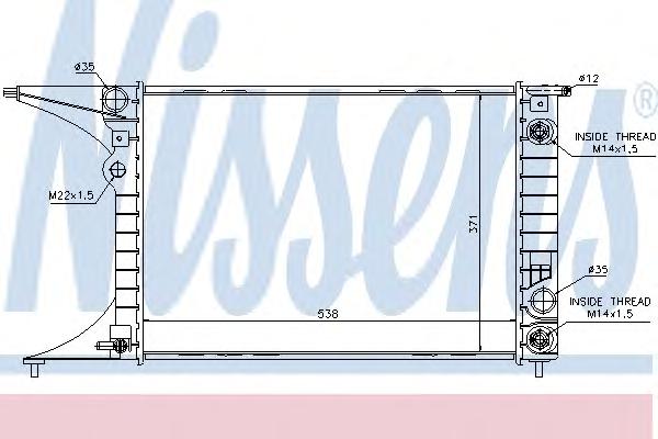 Радиатор, охлаждение двигателя NISSENS