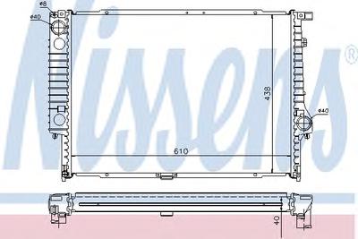 Радиатор, охлаждение двигателя NISSENS 60596A