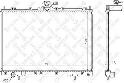 Радиатор, охлаждение двигателя STELLOX 1026694SX