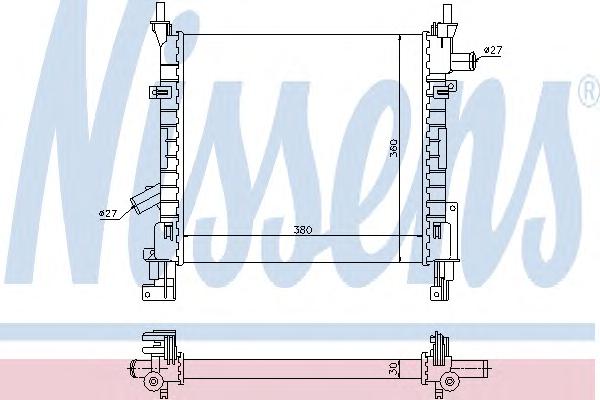 Радиатор, охлаждение двигателя NISSENS