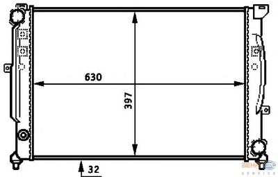Радиатор, охлаждение двигателя HELLA 8MK376715331