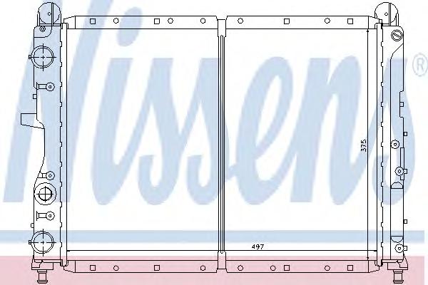 Радиатор, охлаждение двигателя NISSENS