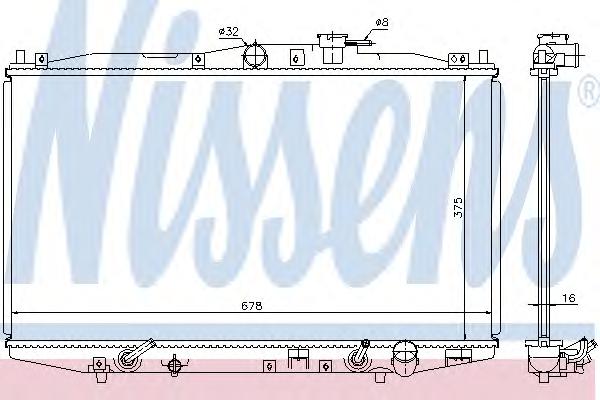 Радиатор, охлаждение двигателя NISSENS