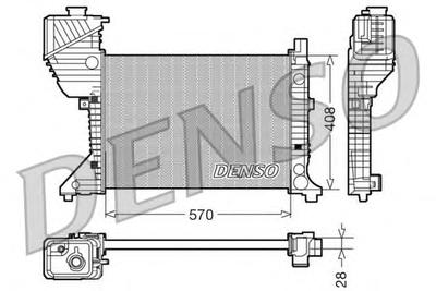Радиатор, охлаждение двигателя DENSO DRM17016