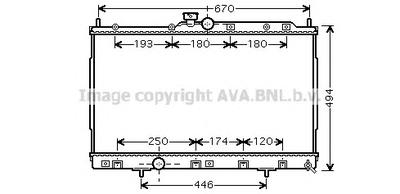 Радиатор, охлаждение двигателя AVA QUALITY COOLING MT2184