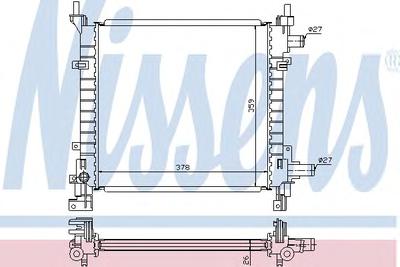 Радиатор, охлаждение двигателя NISSENS 62083A