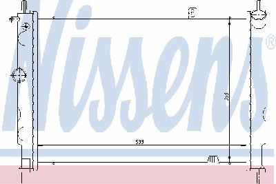 Радиатор, охлаждение двигателя NISSENS 63059A