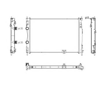 Радиатор, охлаждение двигателя NRF 53757