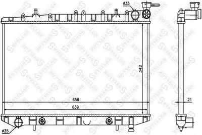 Радиатор, охлаждение двигателя STELLOX 1025045SX