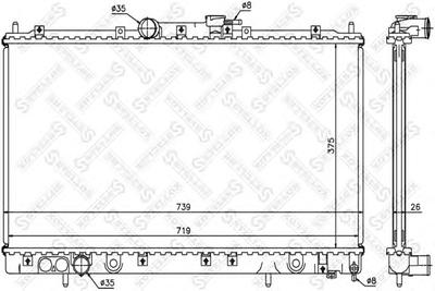 Радиатор, охлаждение двигателя STELLOX 1025962SX